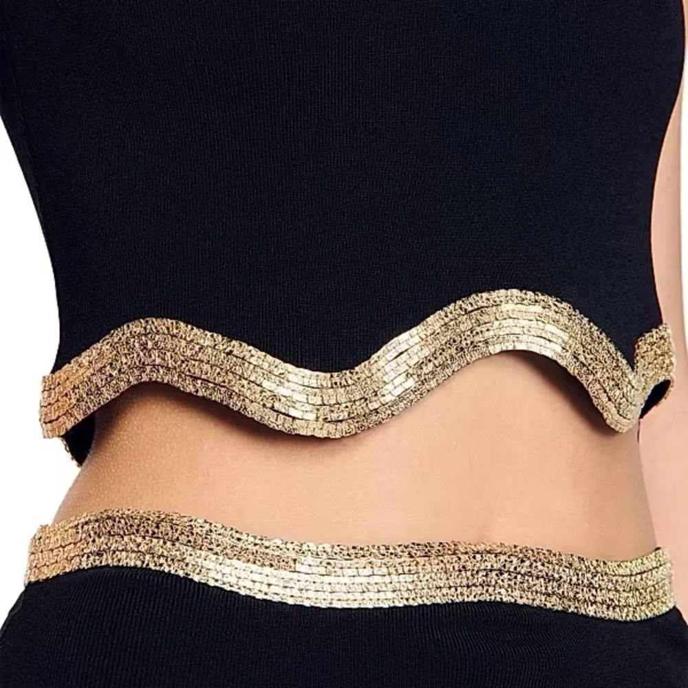 Sandro Black Top with Chain accent - Picture 3 of 4